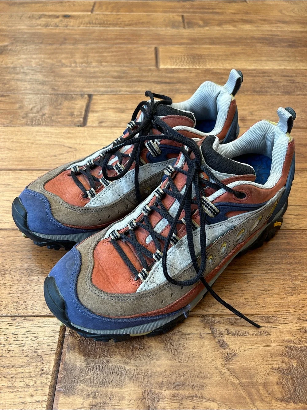 Merrell Pulse II Low Hiking Boots Shoes Rust Gray Mens Size 8